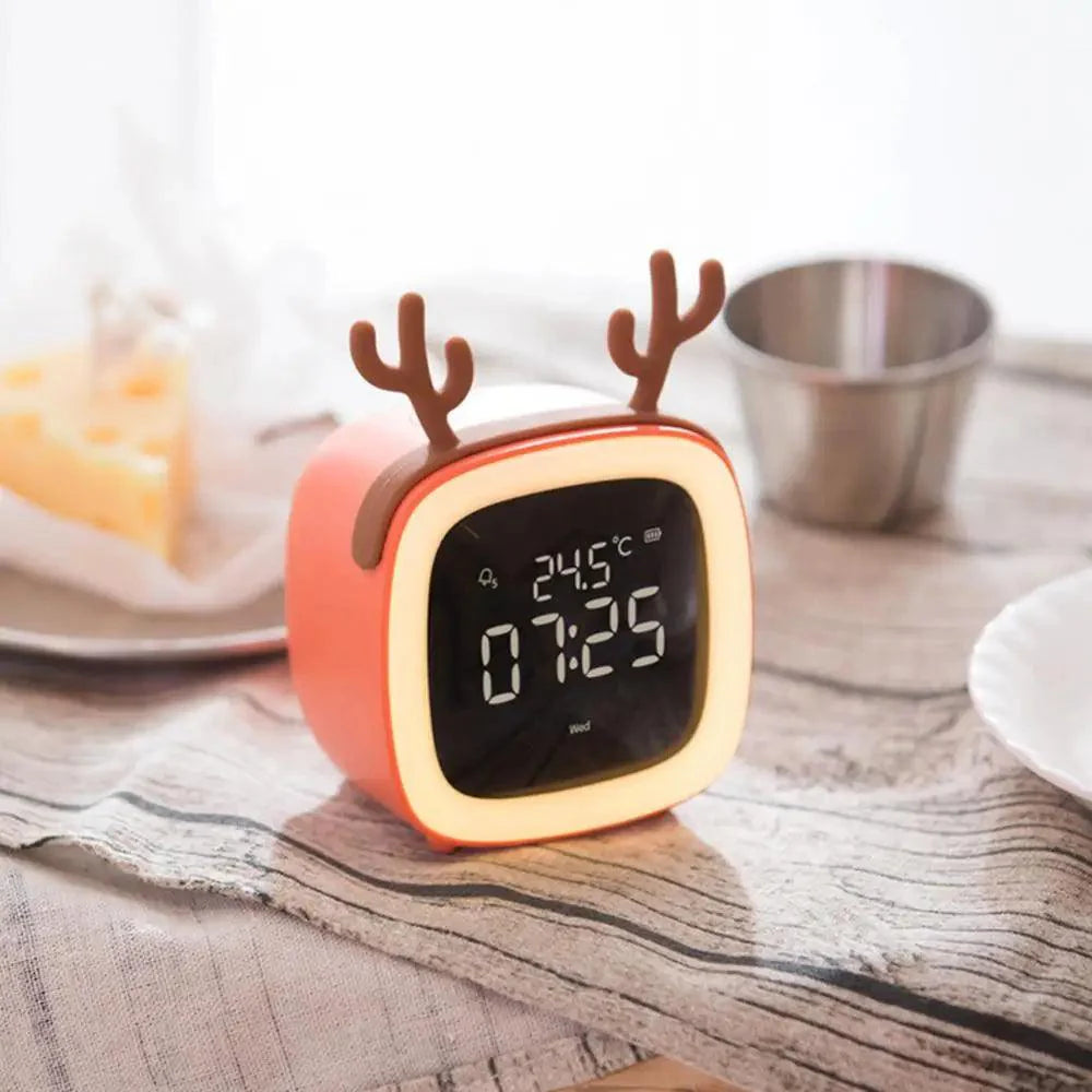 LED Kinderwekker & Nachtlampje – Schattig Konijn Design