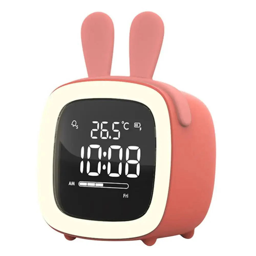 LED Kinderwekker & Nachtlampje – Schattig Konijn Design