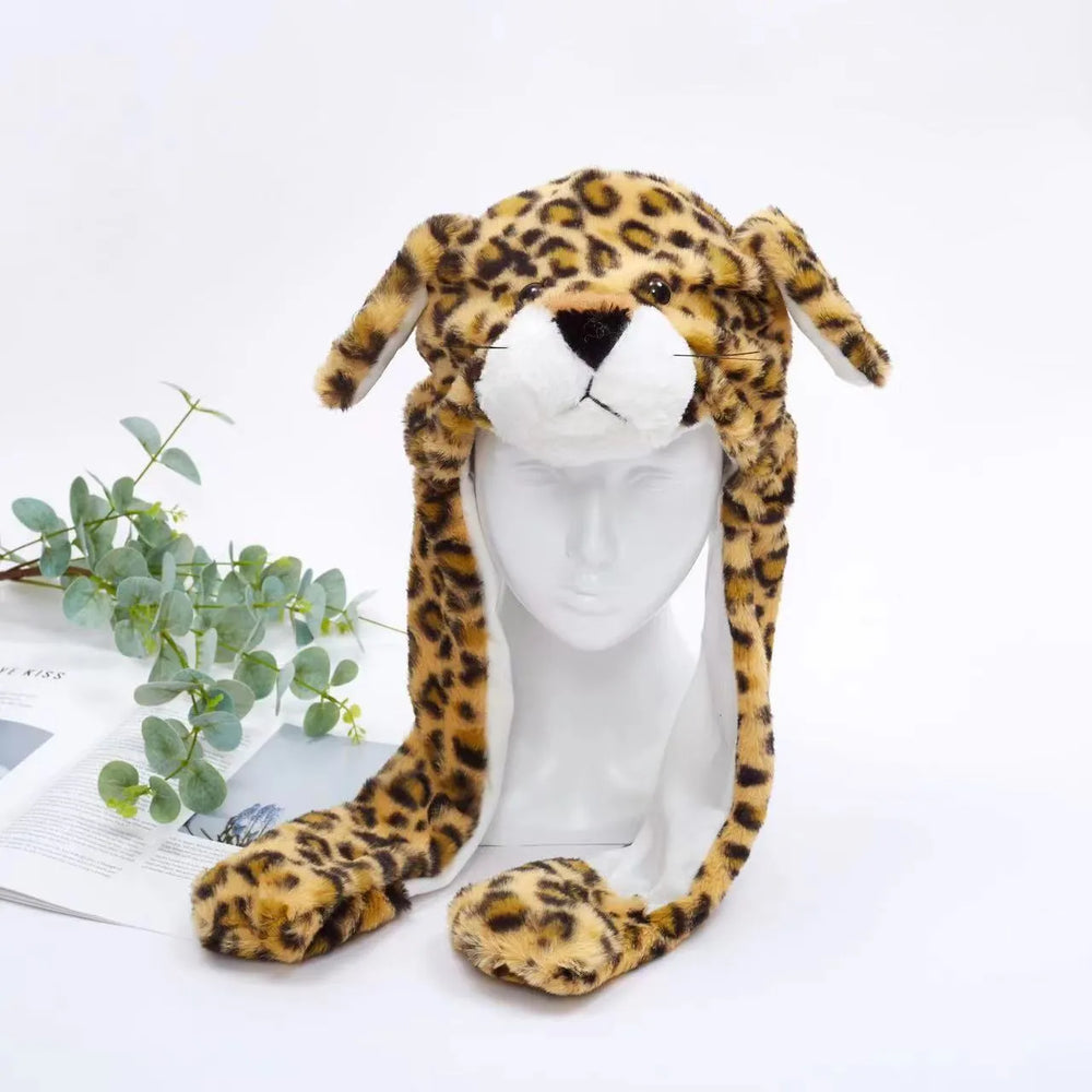 Interactieve Hoed met Beweegbare Oren – Zachte Pluche Winterhoed voor Kinderen & Volwassenen | Perfect voor Cosplay, Feest & Cadeau