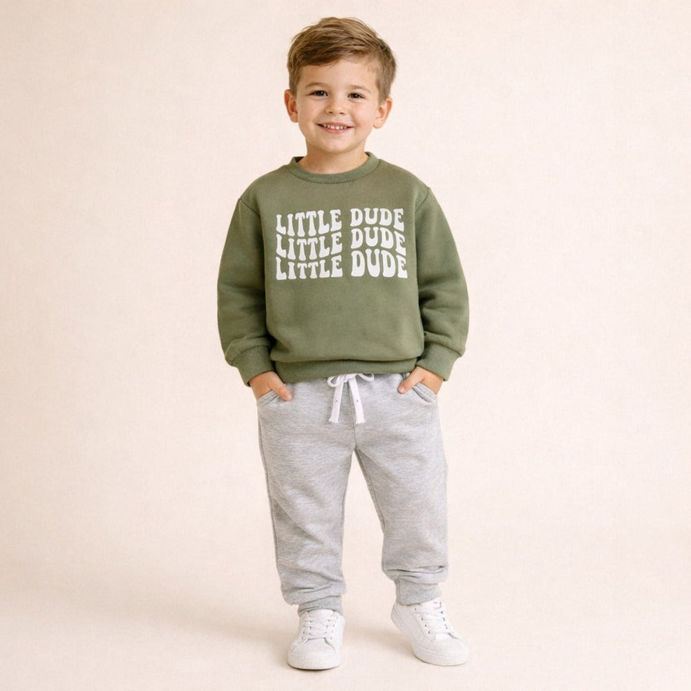 Little Dude Baby & Peuter 2-Delige Set – Comfortabele Sweater & Joggingbroek