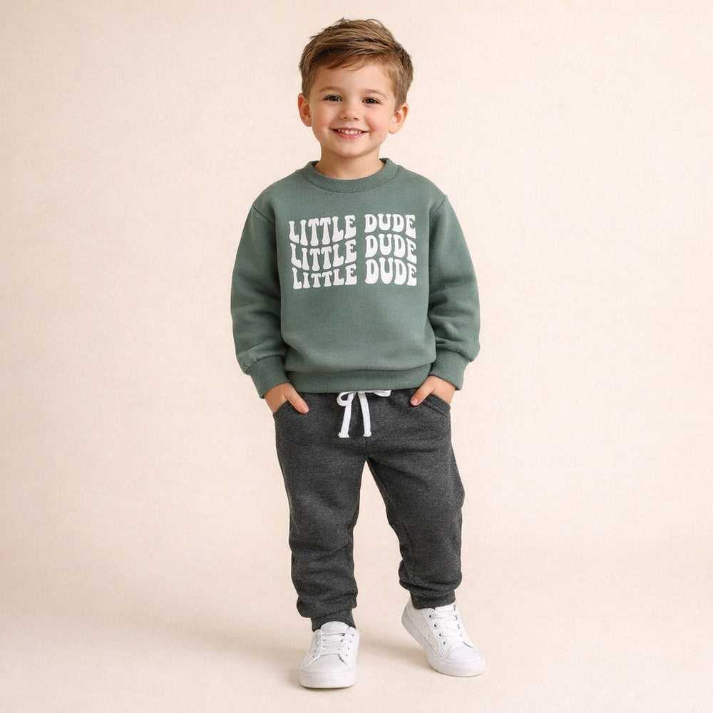 Little Dude Baby & Peuter 2-Delige Set – Comfortabele Sweater & Joggingbroek