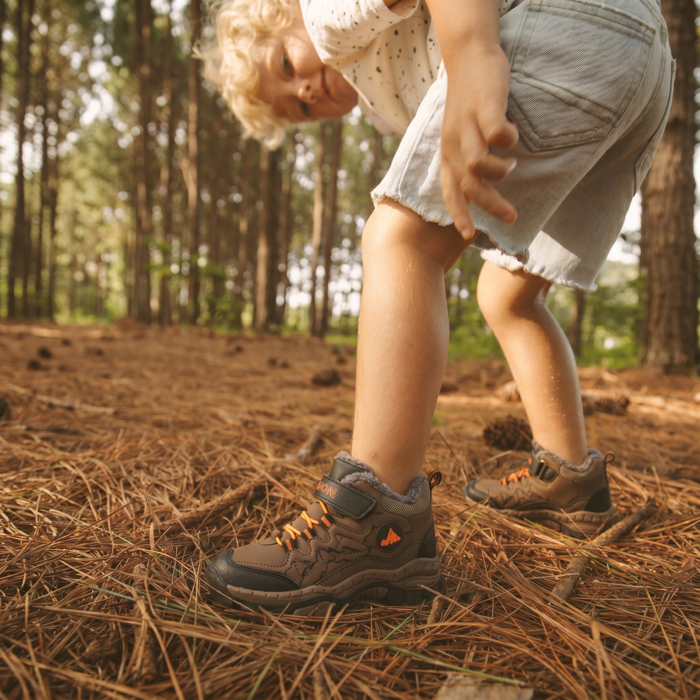 Kinderwandelschoenen waterdicht leer gevoerd – antislipzool, jongens en meisjes | winterschoenen