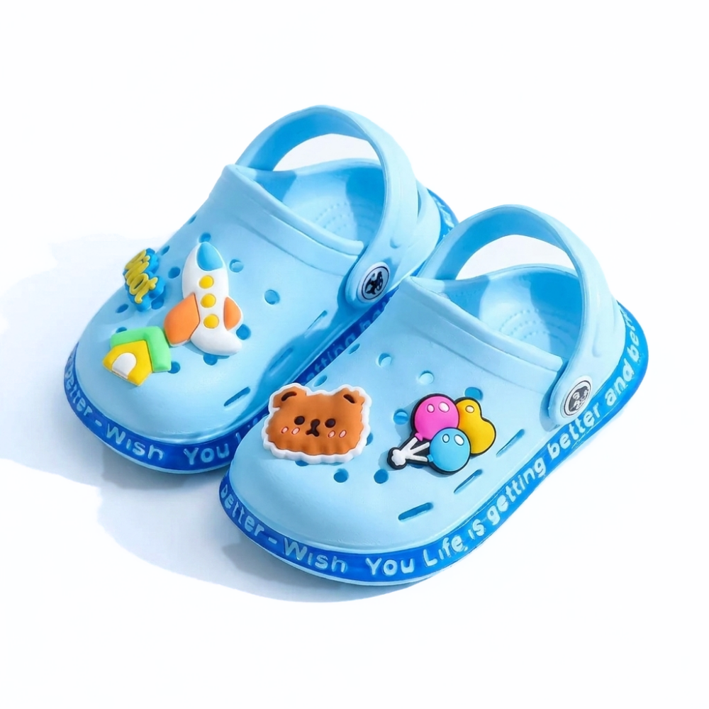 Kinderclogs met hielbandje van soepel PVC – licht, luchtig, instapmodel | zomerschoenen peuter