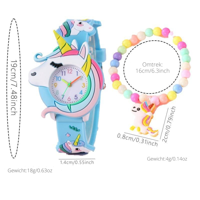 Kinderhorloge Meisjes – Eenhoorn Set