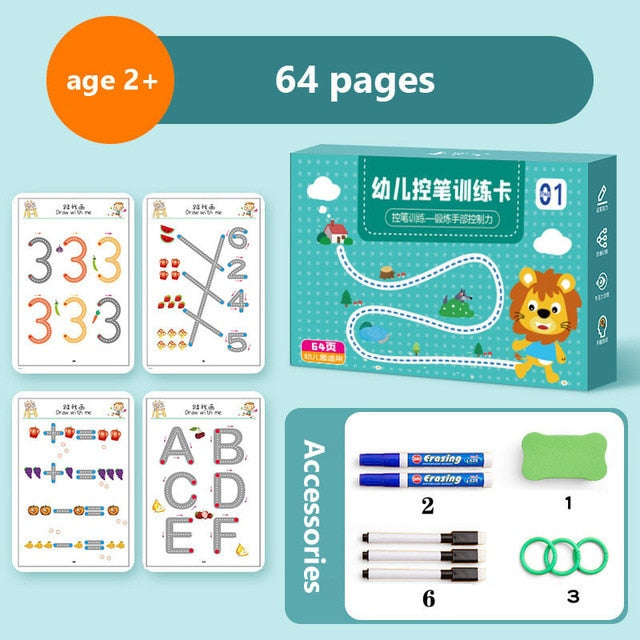 Leren Schrijven Oefenboek voor Kinderen – Letters & Cijfers