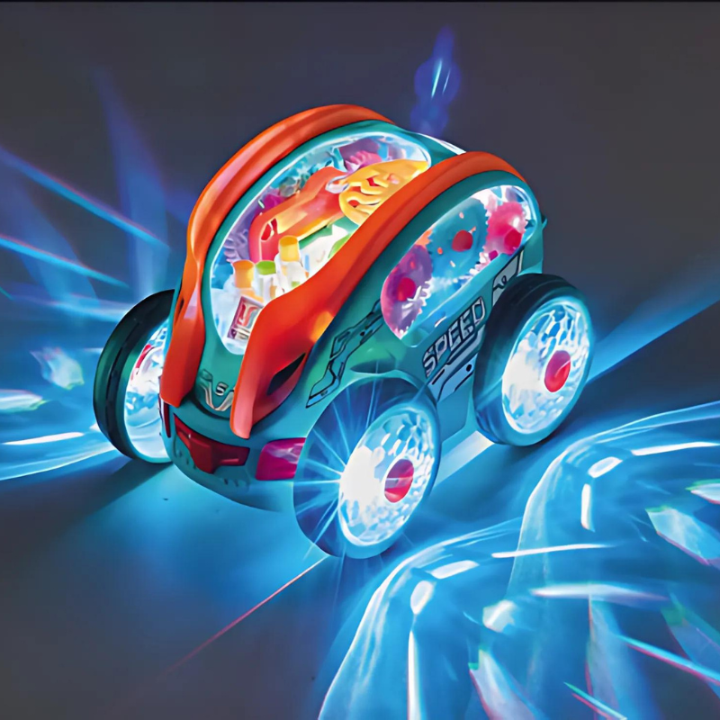 LED Stunt Auto voor Kinderen – Draait, Springt en Beweegt met Kleurrijke Lichtshow