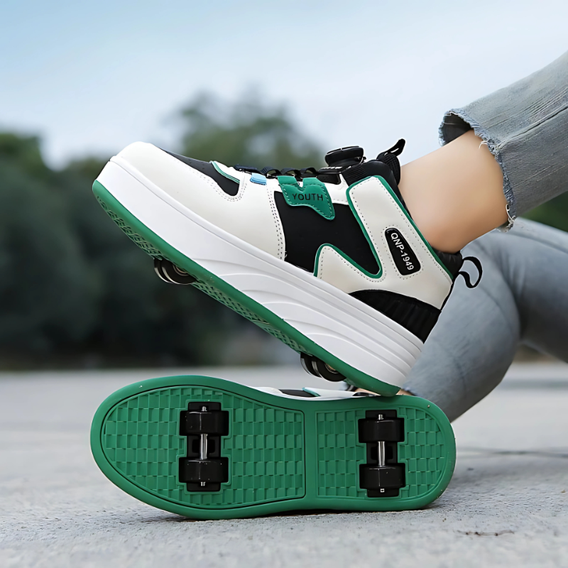 Kinderschoenen met Inklapbare Wieltjes | SwiftGlide Adventure Shoes – Sneakers om te Lopen en Rijden in Eén