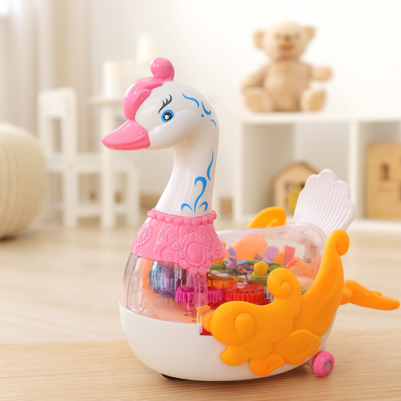LumaSwan Dansende Zwaan – Licht & Muziek Speelgoed voor Kleuters 2-5 Jaar