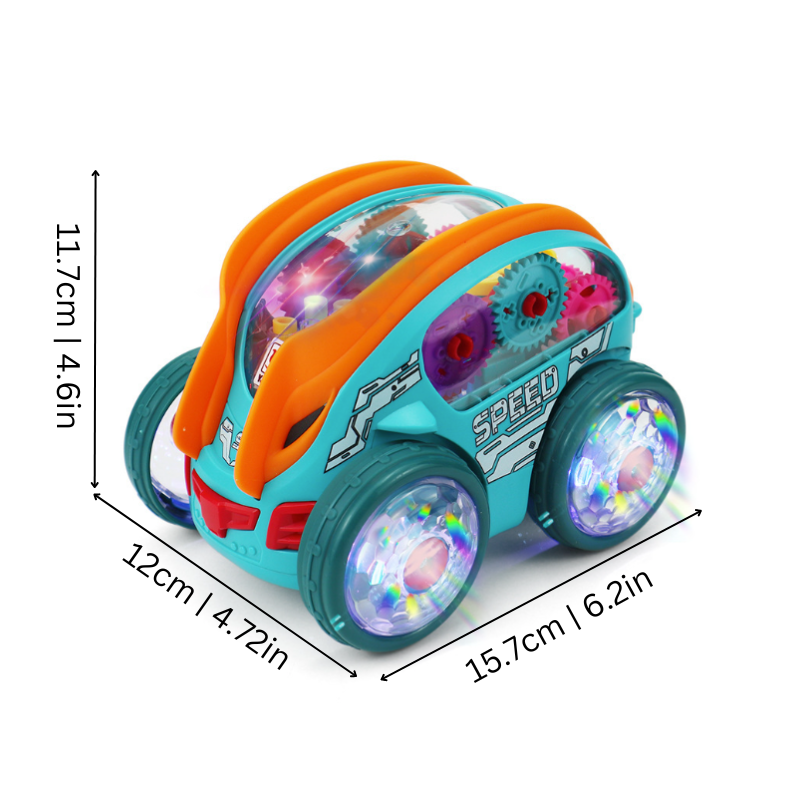 LED Stunt Auto voor Kinderen – Draait, Springt en Beweegt met Kleurrijke Lichtshow
