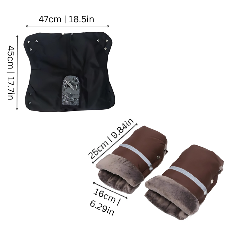 CozyHands Kinderwagen Handwarmer – Warm, Winddicht & Touchscreen-Compatibel