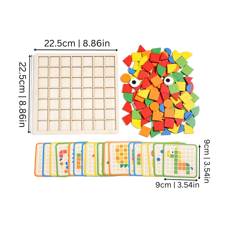 PuzzleNest Houten Montessori Puzzelset – Educatief & Duurzaam Speelgoed voor Kinderen