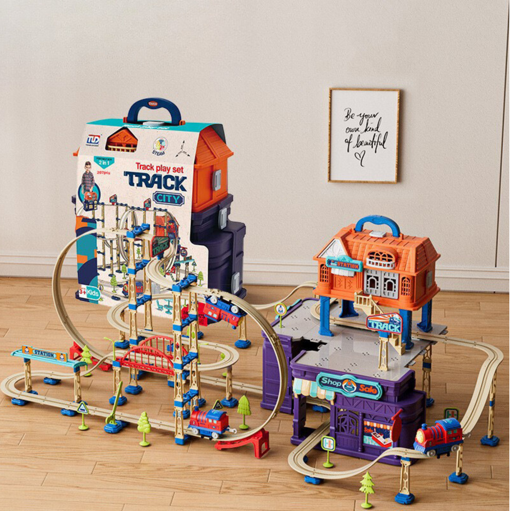 Trein Speelset voor Kinderen – Complete Bouwset met Rails, Bruggen en Stations