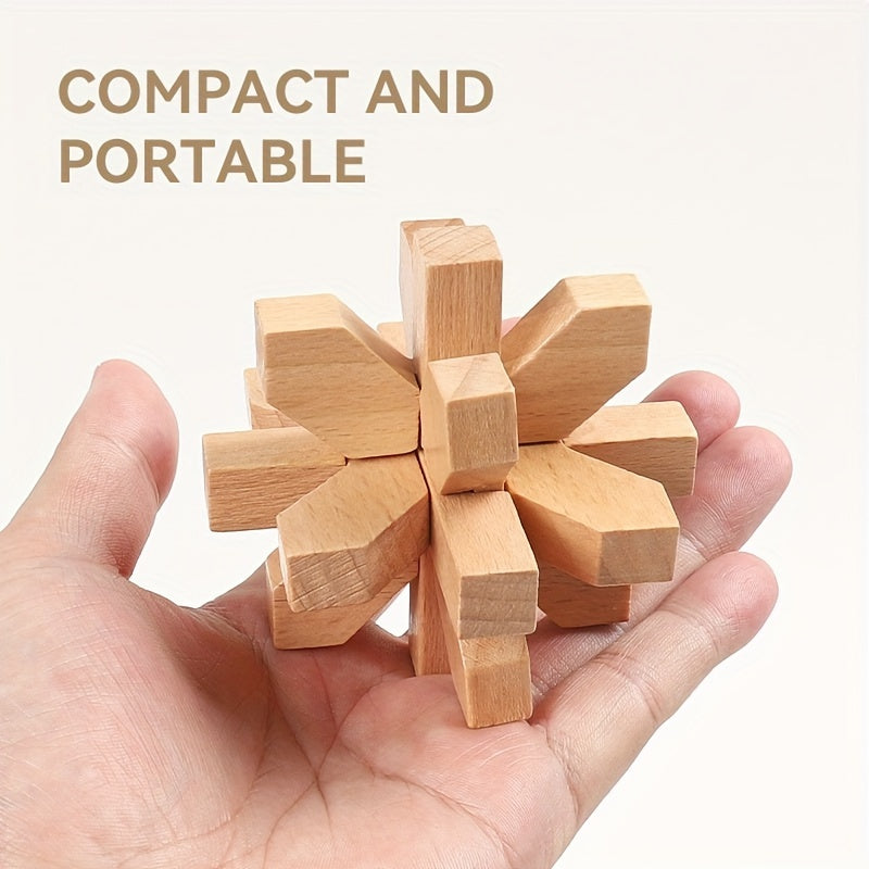 Houten Breinbreker Set – 6 Luxe Puzzels voor Volwassenen en Kinderen