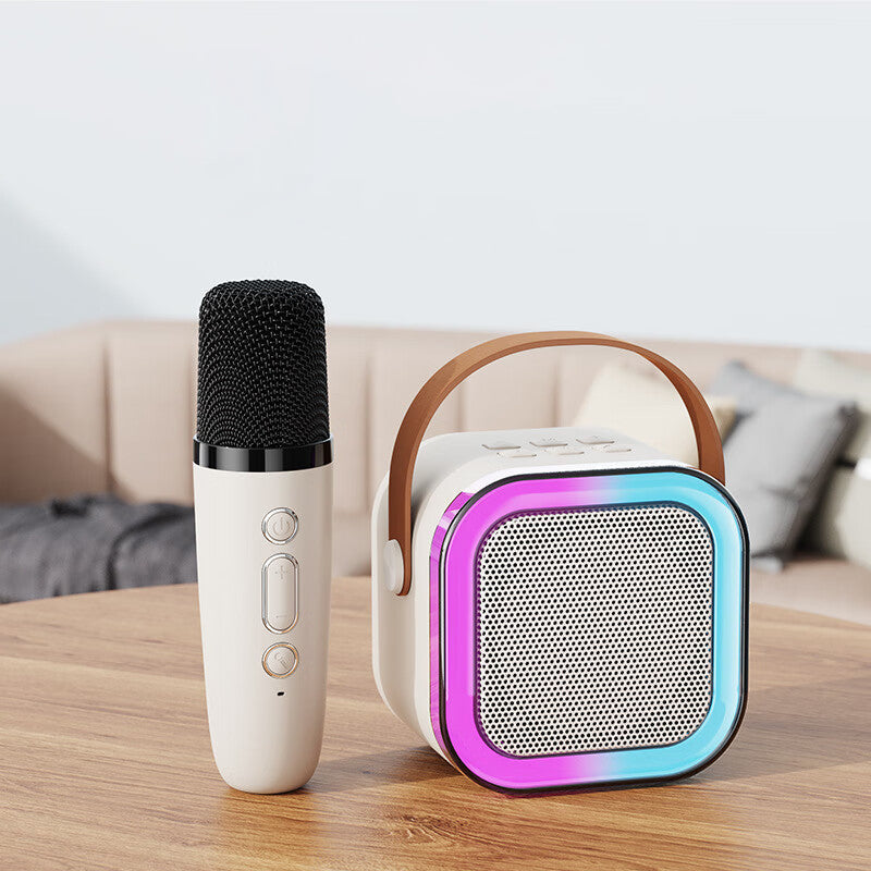 Mini Karaoke Set voor Kinderen – 2 Draadloze Microfoons & Bluetooth