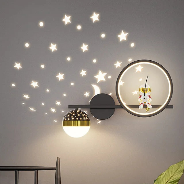 Lunora Astronaut Nachtlamp met Sterrenprojectie – Rustgevend Licht voor Baby- en Kinderkamer