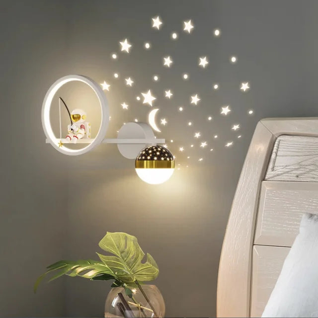 Lunora Astronaut Nachtlamp met Sterrenprojectie – Rustgevend Licht voor Baby- en Kinderkamer