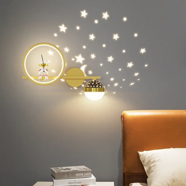Lunora Astronaut Nachtlamp met Sterrenprojectie – Rustgevend Licht voor Baby- en Kinderkamer