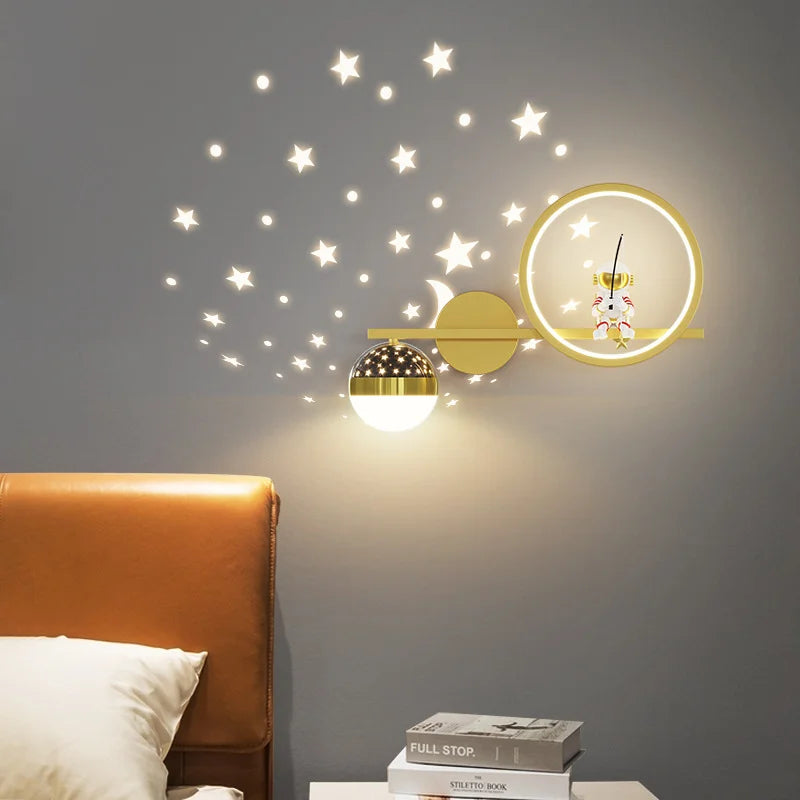 Lunora Astronaut Nachtlamp met Sterrenprojectie – Rustgevend Licht voor Baby- en Kinderkamer
