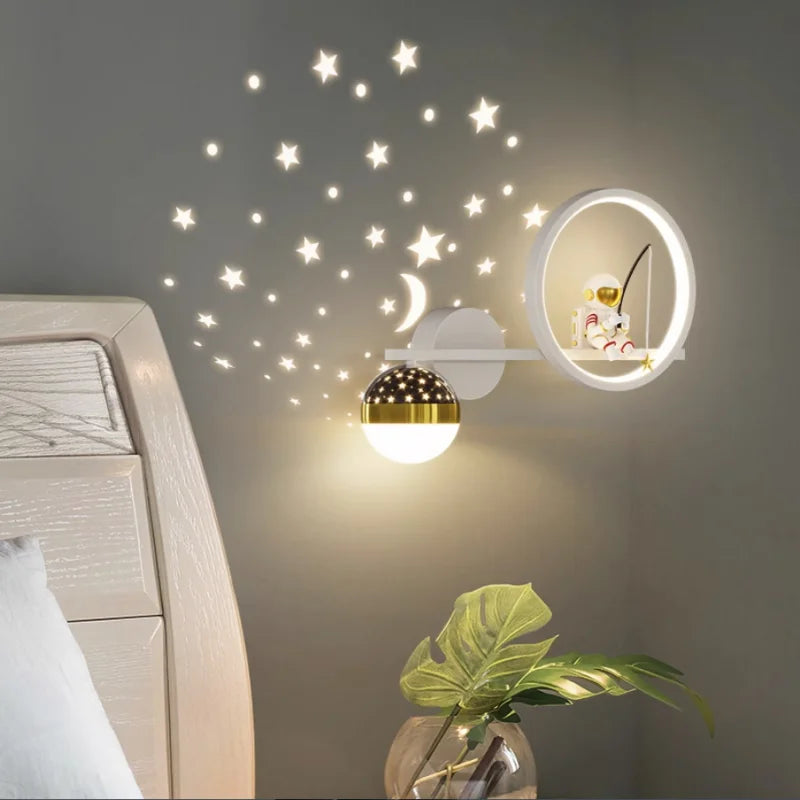 Lunora Astronaut Nachtlamp met Sterrenprojectie – Rustgevend Licht voor Baby- en Kinderkamer