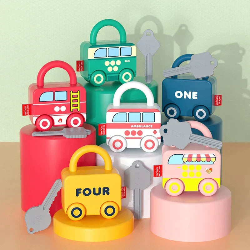 Educatieve Sleutel- en Sloten Set – Stimuleert Motoriek & Cognitief Denken voor Peuters 2+