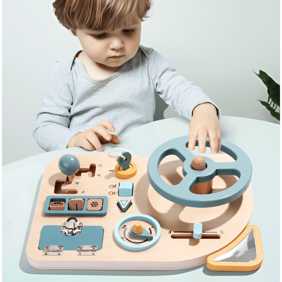 Montessori Houten Activiteitenbord voor Peuters – 10-in-1 Leer- en Motoriek Speelgoed