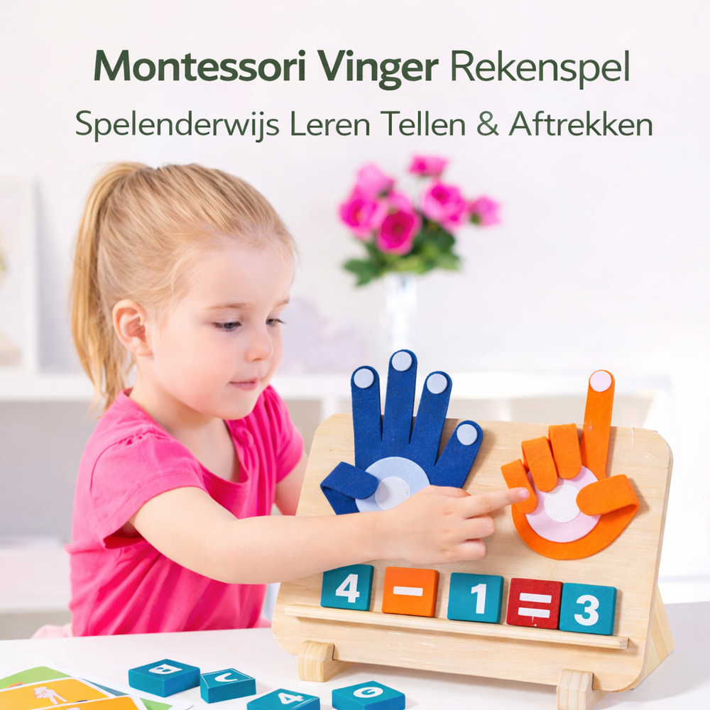 Houten Telspel voor Kinderen – Leer Tellen & Rekenen Spelenderwijs (3+ jaar)
