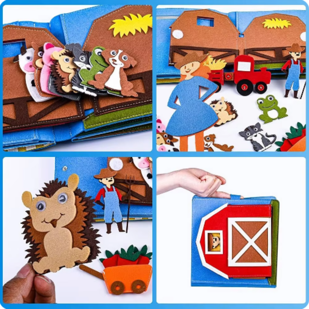 Educatief Vilt Boerderij boek – Ontdek Spelenderwijs Dieren op de Boerderij (Peuters & Kleuters) 2-5 Jaar