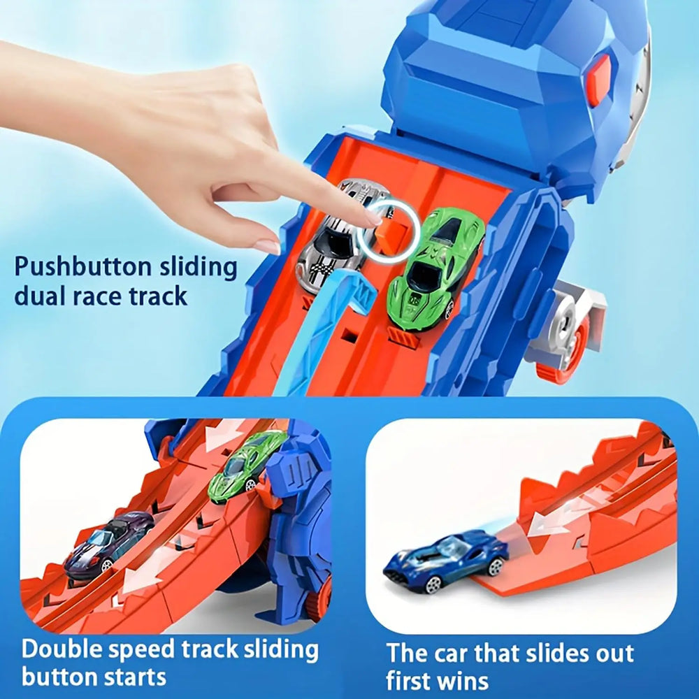 Dino Transporter Auto – Speelgoedtruck voor Kinderen met Dinofiguren, Duurzaam Kunststof, Creatief Spel-More For Mini