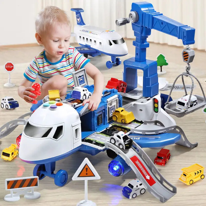 Speelgoedvliegtuig - Interactief Beroepsvliegtuig, Jongens, Geel/Blauw/Rood, +1 Jaar-More For Mini