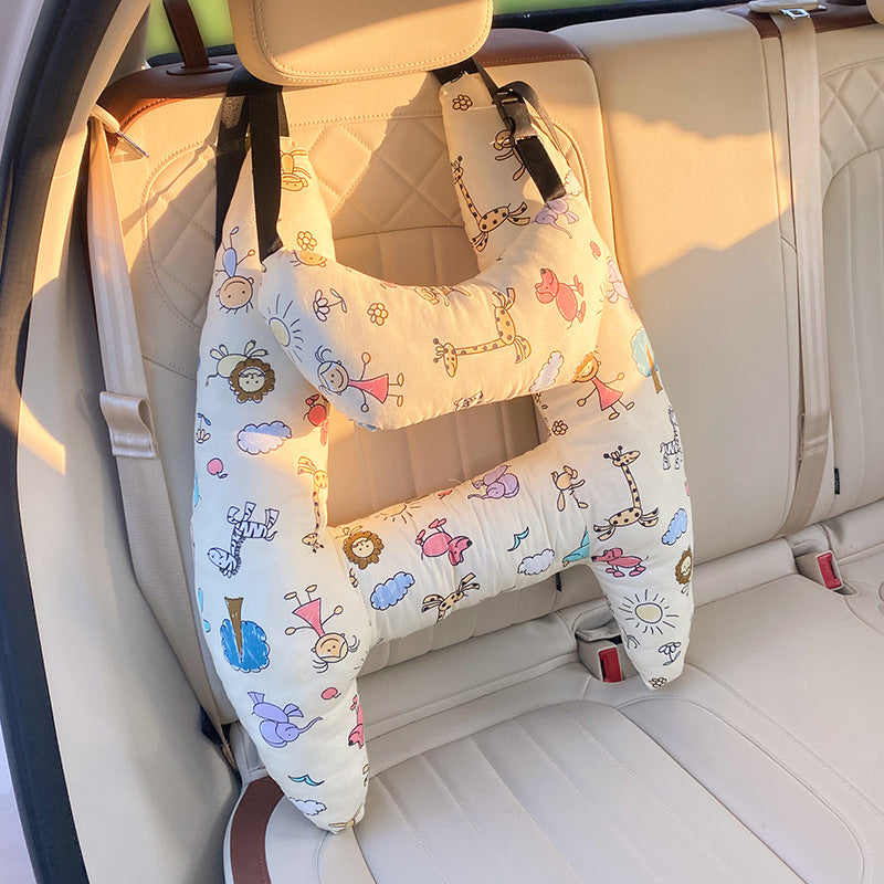 Kinder Reiskussen – Hoofd & Nek Ondersteuning in de Auto | 67x50cm