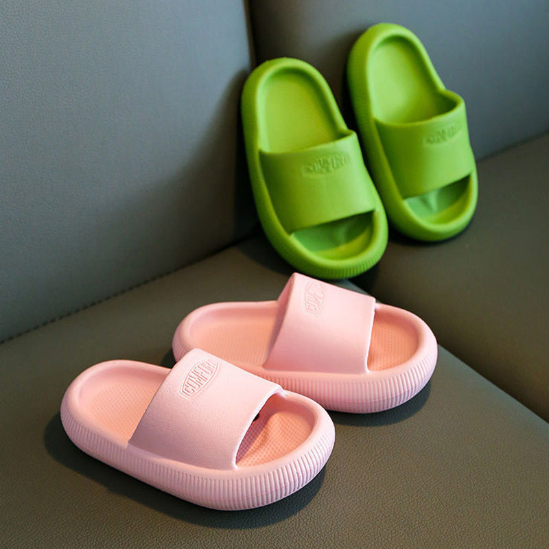 Badslippers voor kinderen met dikke EVA-zool – antislip golfprofiel, waterbestendig | pillow slides
