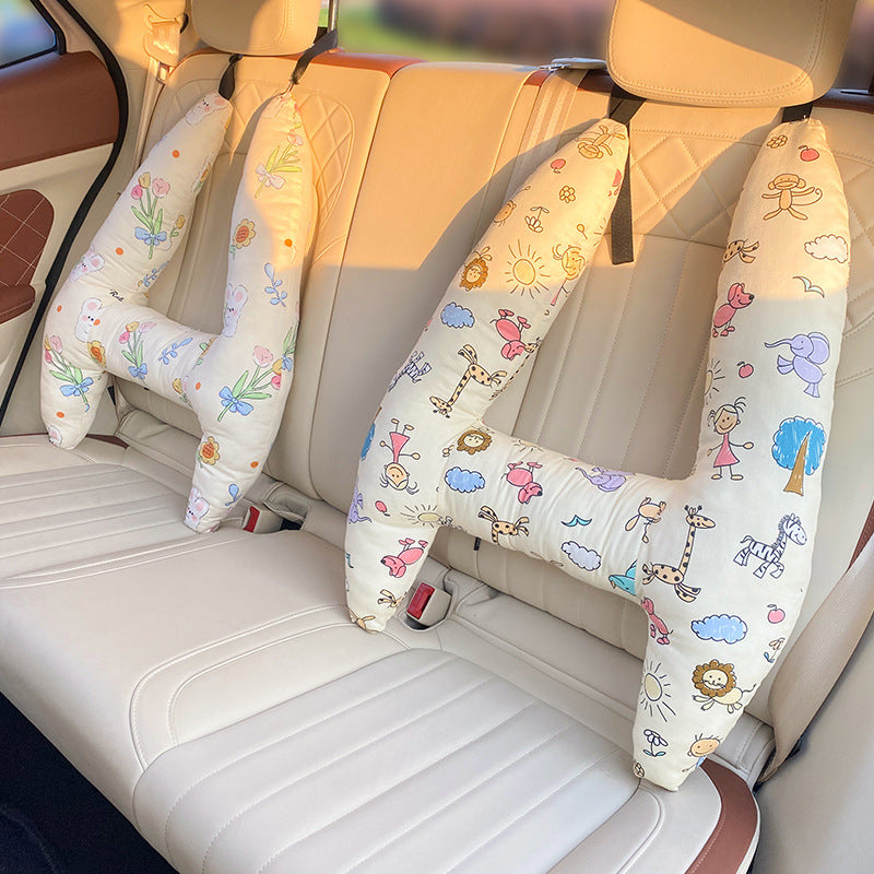 Kinder Reiskussen – Hoofd & Nek Ondersteuning in de Auto | 67x50cm