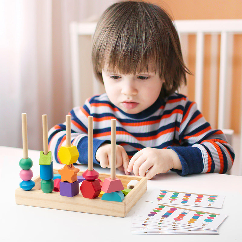 Houten Vorm- en Kleurenleer Speelset voor Peuters – ShapeWise Discovery Board Educatief Speelgoed