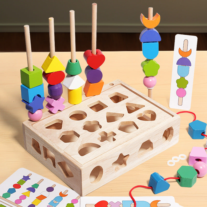 Houten Vorm- en Kleurenleer Speelset voor Peuters – ShapeWise Discovery Board Educatief Speelgoed