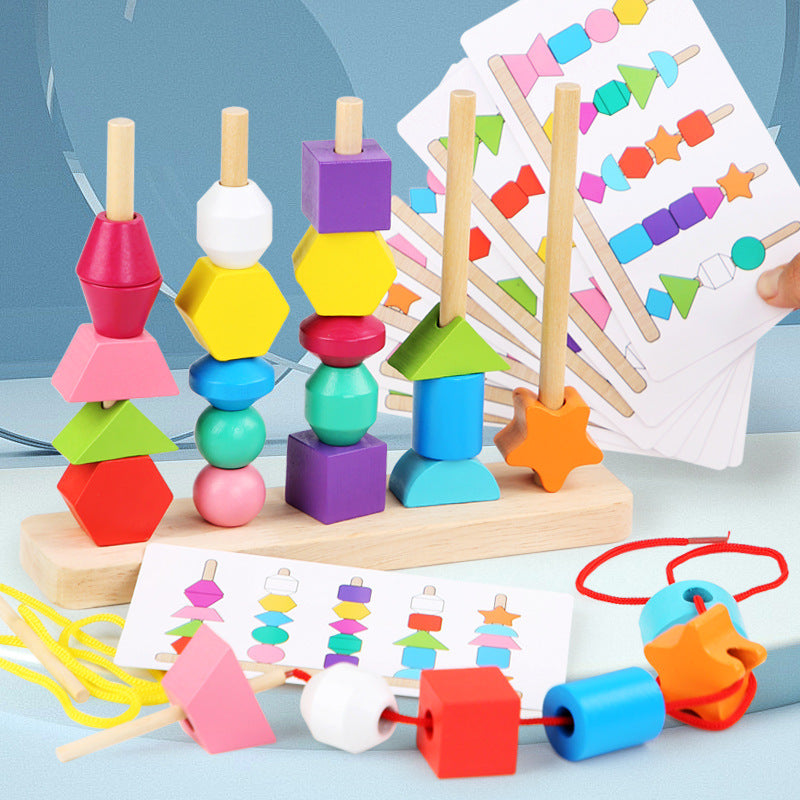 Houten Vorm- en Kleurenleer Speelset voor Peuters – ShapeWise Discovery Board Educatief Speelgoed
