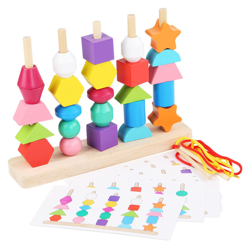 Houten Vorm- en Kleurenleer Speelset voor Peuters – ShapeWise Discovery Board Educatief Speelgoed