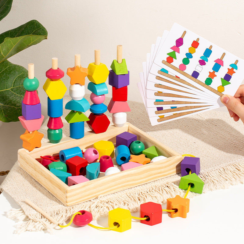Houten Vorm- en Kleurenleer Speelset voor Peuters – ShapeWise Discovery Board Educatief Speelgoed