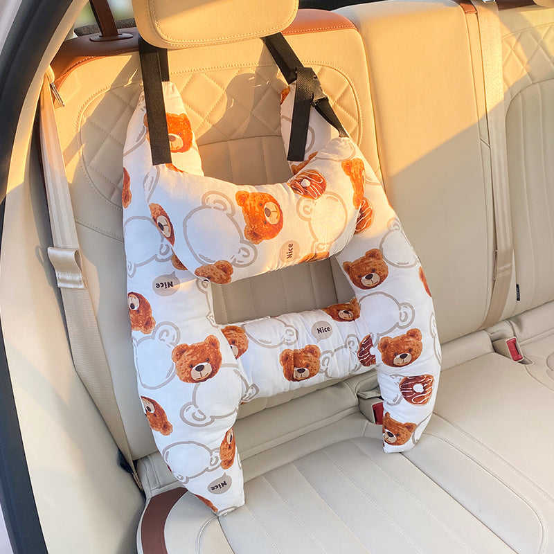 Kinder Reiskussen – Hoofd & Nek Ondersteuning in de Auto | 67x50cm