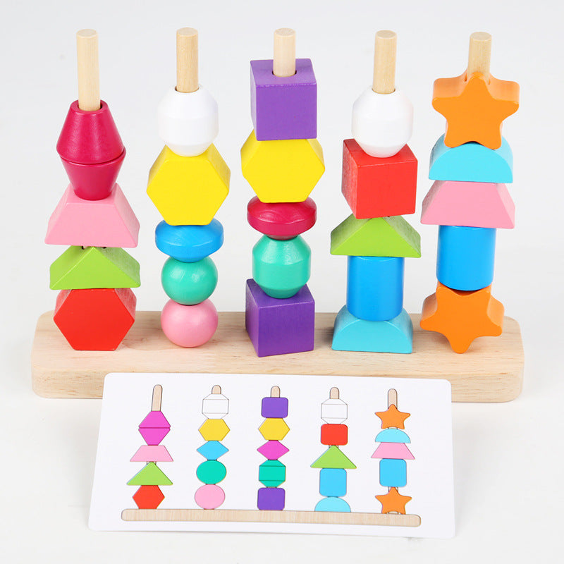 Houten Vorm- en Kleurenleer Speelset voor Peuters – ShapeWise Discovery Board Educatief Speelgoed