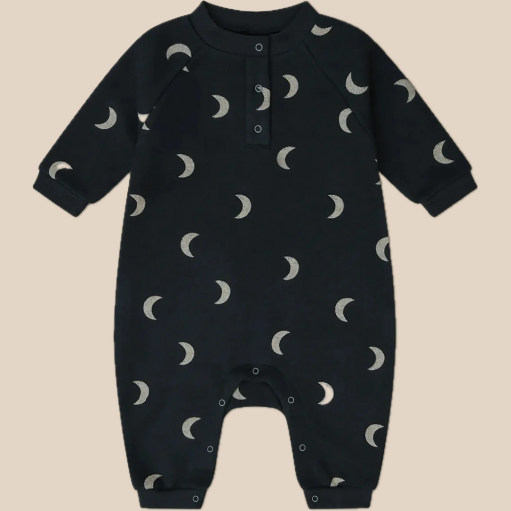 Jumpsuit/Overall met Manen - MoonDreamer Baby, Unisex, Zwart, Katoen, Maat 0-2 Jaar