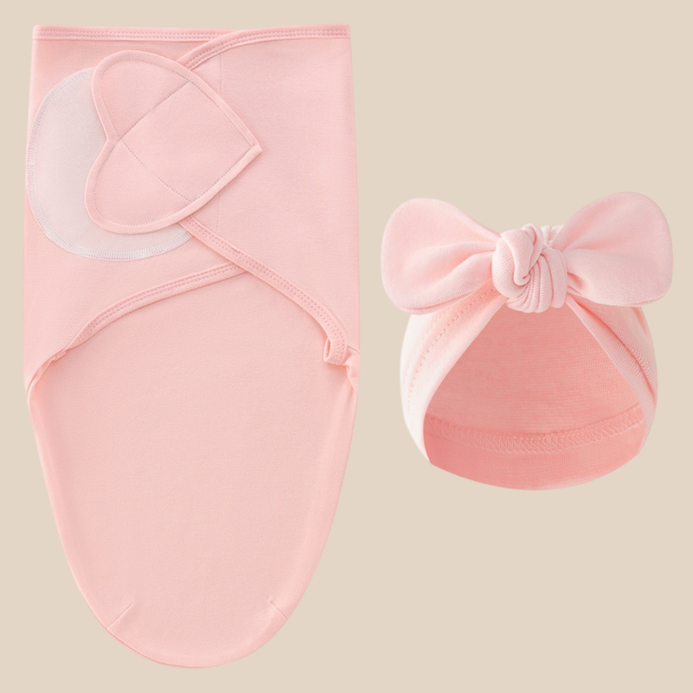 Inbakerdoek & Mutsje - DreamNest Luxe, Unisex, Grijs/Groen/Roze/Wit/Bruin, Katoen, Pasgeboren