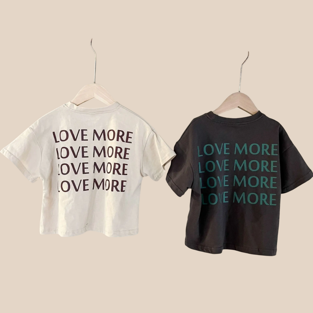 Oversized T-shirt – CozyLove Unisex, Grijs/Beige, Katoen, Maat 0-8 jaar