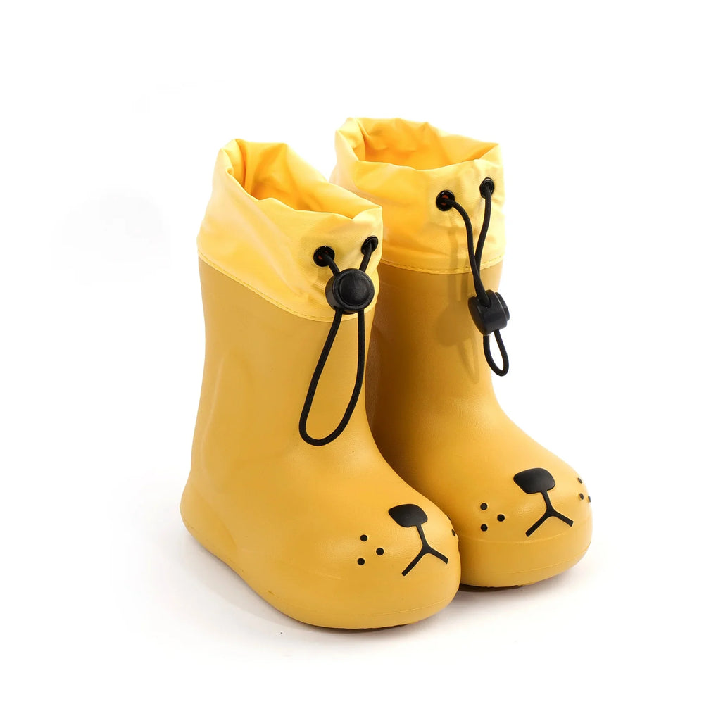 Regenlaarzen met hondengezicht op de neus – waterdicht PVC, antislipzool | kinderregenlaarzen