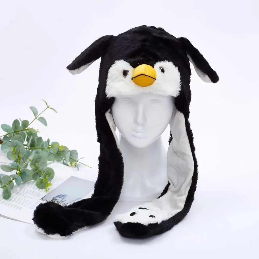 Interactieve Hoed met Beweegbare Oren – Zachte Pluche Winterhoed voor Kinderen & Volwassenen | Perfect voor Cosplay, Feest & Cadeau