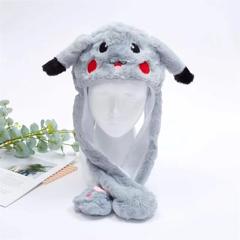 Interactieve Hoed met Beweegbare Oren – Zachte Pluche Winterhoed voor Kinderen & Volwassenen | Perfect voor Cosplay, Feest & Cadeau