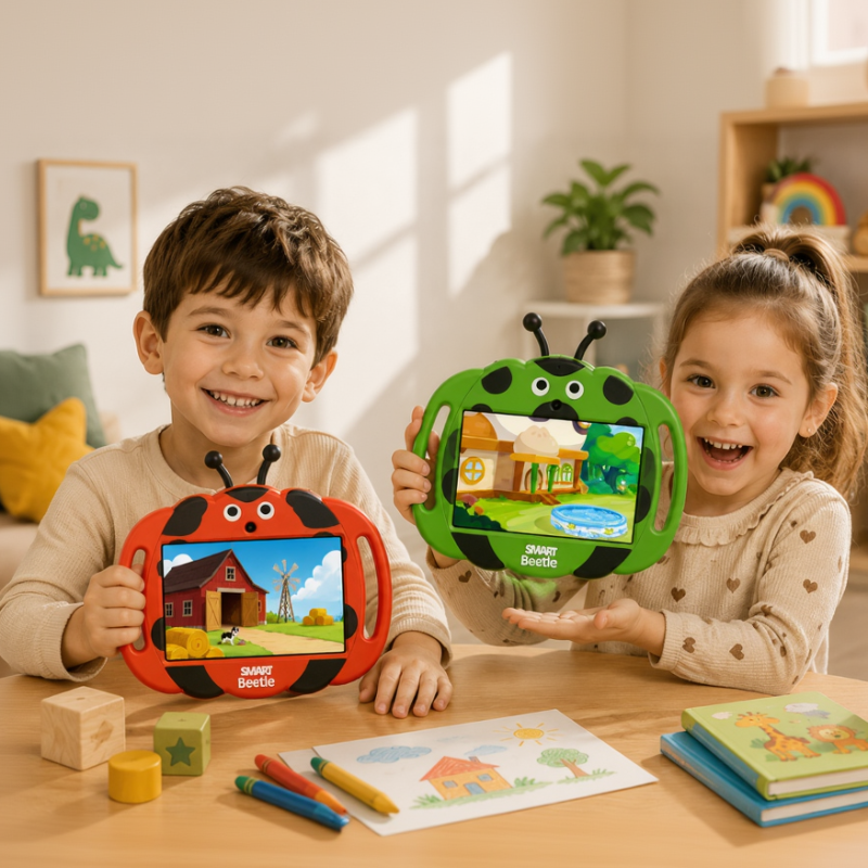 Kindertablet 7 inch (Android 13) – met Schokbestendige Hoes & Ouderlijk Toezicht