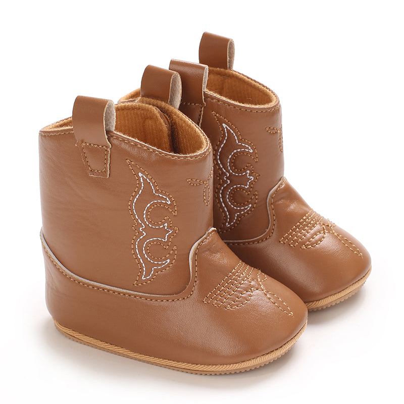 Baby Cowboylaarsjes Meisje – Zachte Franjelaarsjes met Antislip Zool (0–2 Jaar)