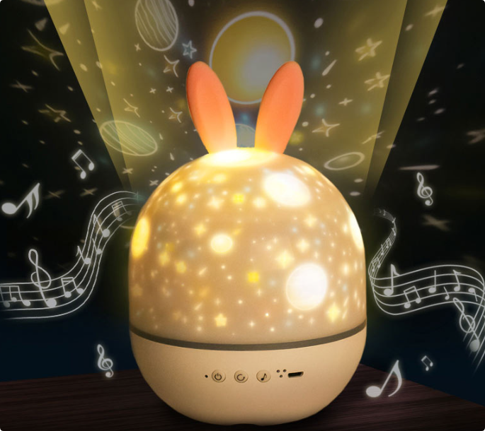 SkyProjector Sterren Nachtlamp – Rustgevende Projector voor Kinderen met Muziek & Afstandsbediening