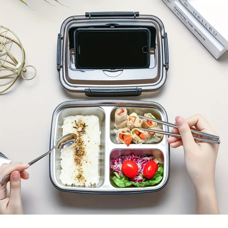 RVS Lunchbox Lekvrij – Bento Box voor School en Werk