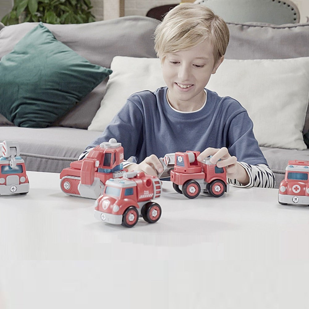 RoboRescue Transform Squad – Bouwbare Robot & Reddingsvoertuigen Speelset | STEM & Creatief Spel voor Kinderen 4+